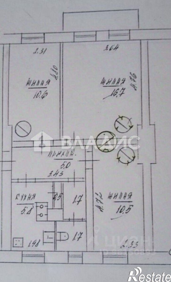3-комн квартира ул Мичуринская, 2,  д. 2