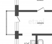 2-комн, 46кв м, этаж 3/4 Октябрьский проспект, 27
