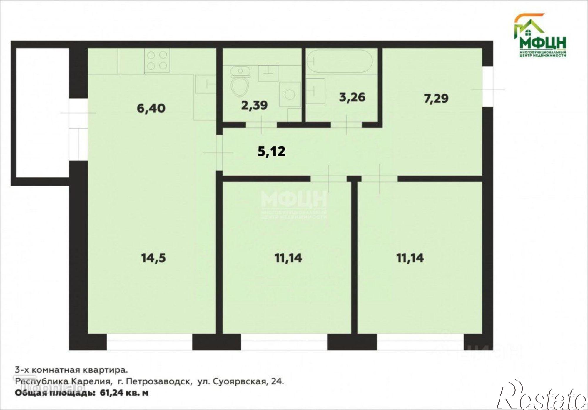 Купить квартиру за 8 300 000 рублей на Суоярвская улица, 24