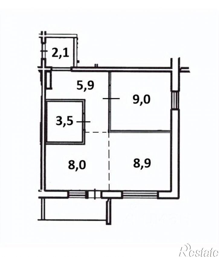 2-комн квартира улица Ватутина, 41А,  д. 41А