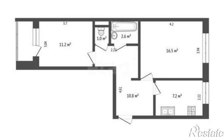 2-комн квартира ул Питкярантская, 4,  д. 4