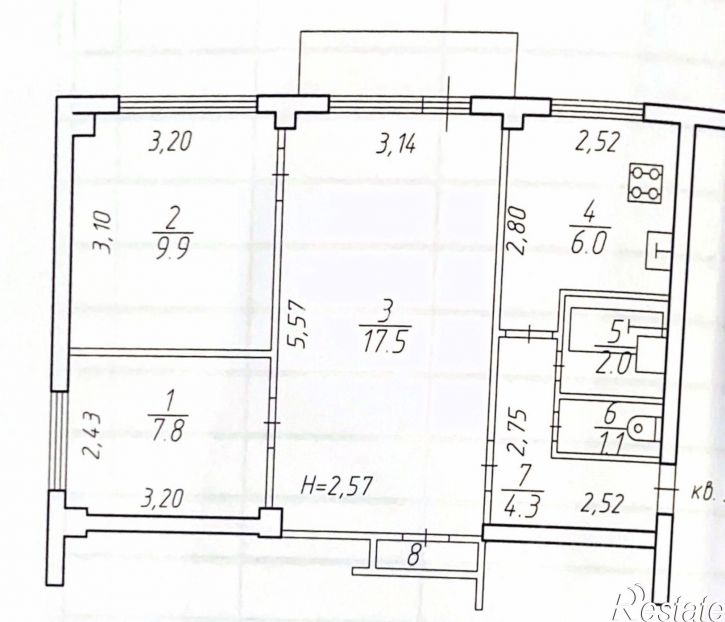 3-комн квартира ул Нойбранденбургская, 16А,  д. 16А